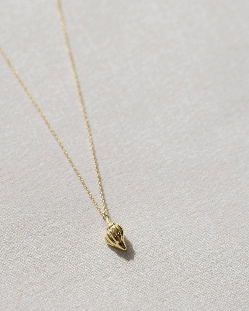 Gold Conch Shell Necklace