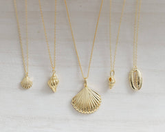Gold Conch Shell Necklace