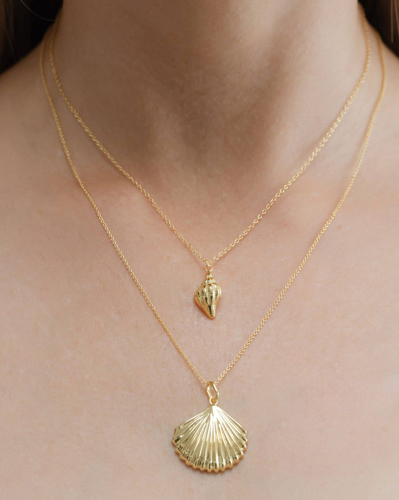 Gold Conch Shell Necklace