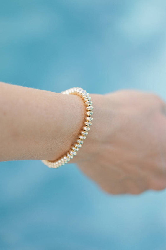 6mm gold disc bracelet