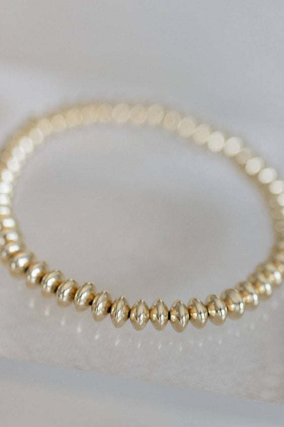 6mm gold disc bracelet