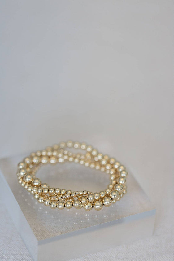 6mm gold ball bracelet