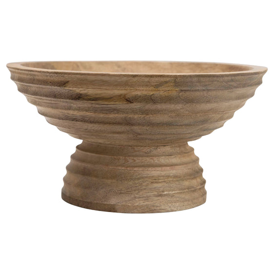 MANGO WOOD FOOTED BOWL